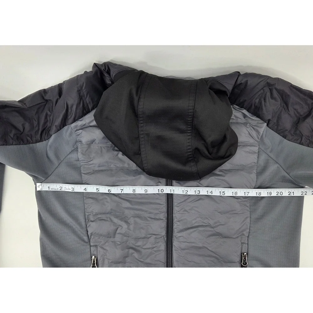 Gerry Men's Medium Hooded Jacket Gray‎ Black Lightweight Full Zip